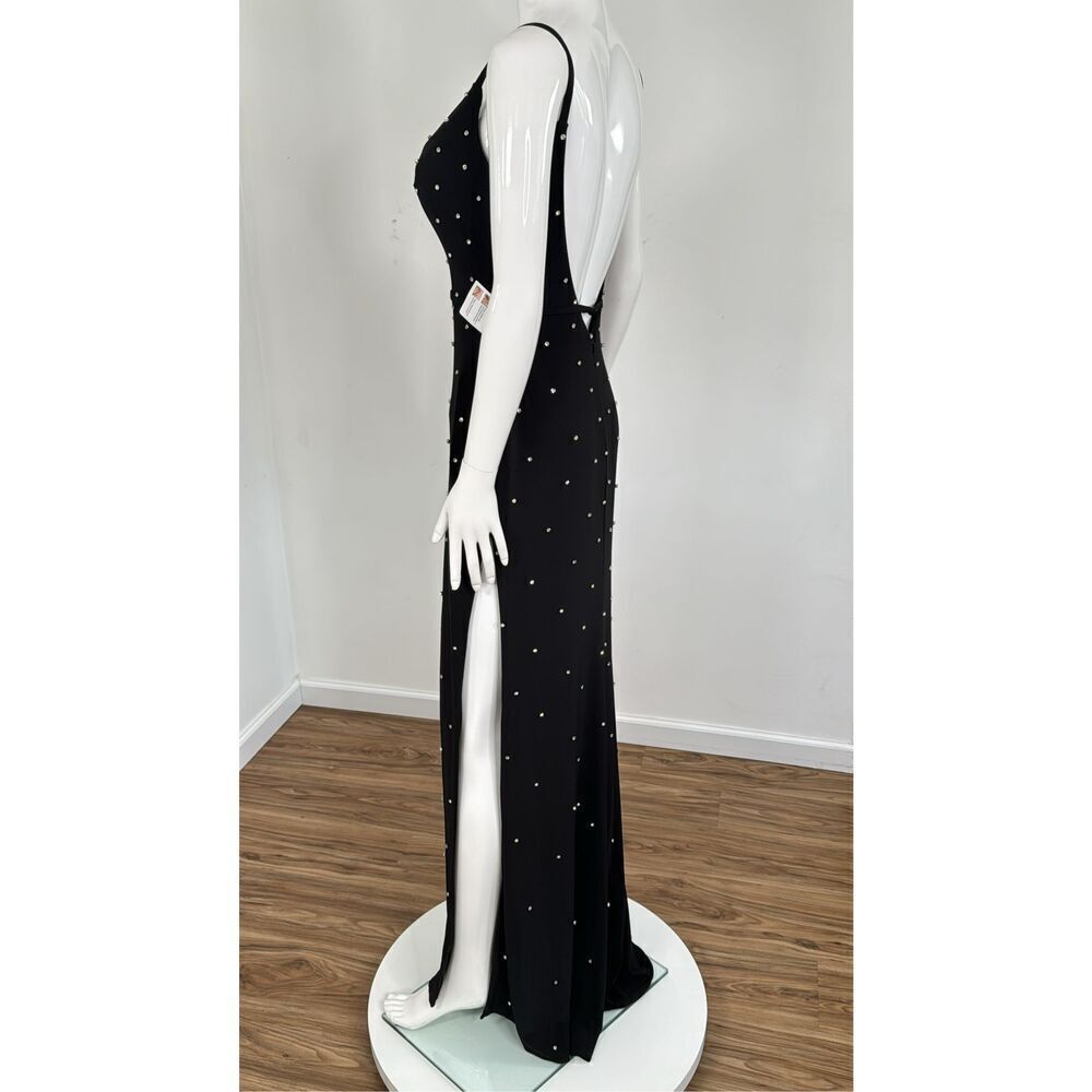 Mac Duggal 70232 Rhinestone Rhinestones Black Formal Evening Gown Dress 4 - Picture 6 of 10
